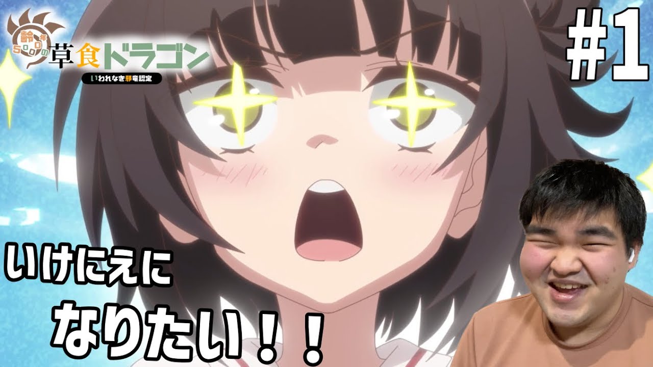 齢23の肉食人間がリアクションする齢5000年の草食ドラゴン、いわれなき邪竜認定1話　Yowai 5000-nen no Sousyoku Dragon reation #1