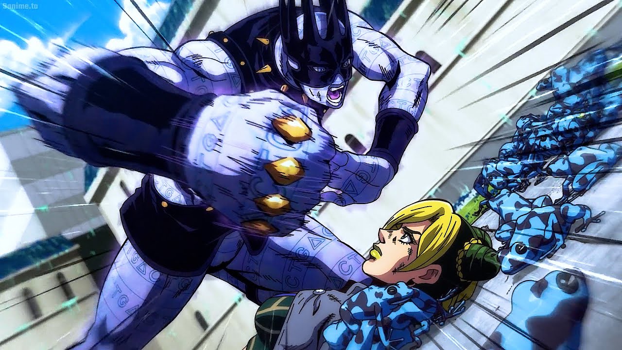 ジョジョ- First time Jolyne vs Pucci,Jotaro won't wake up without his disc