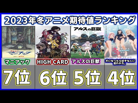 【2023冬アニメ】期待値ランキング20選