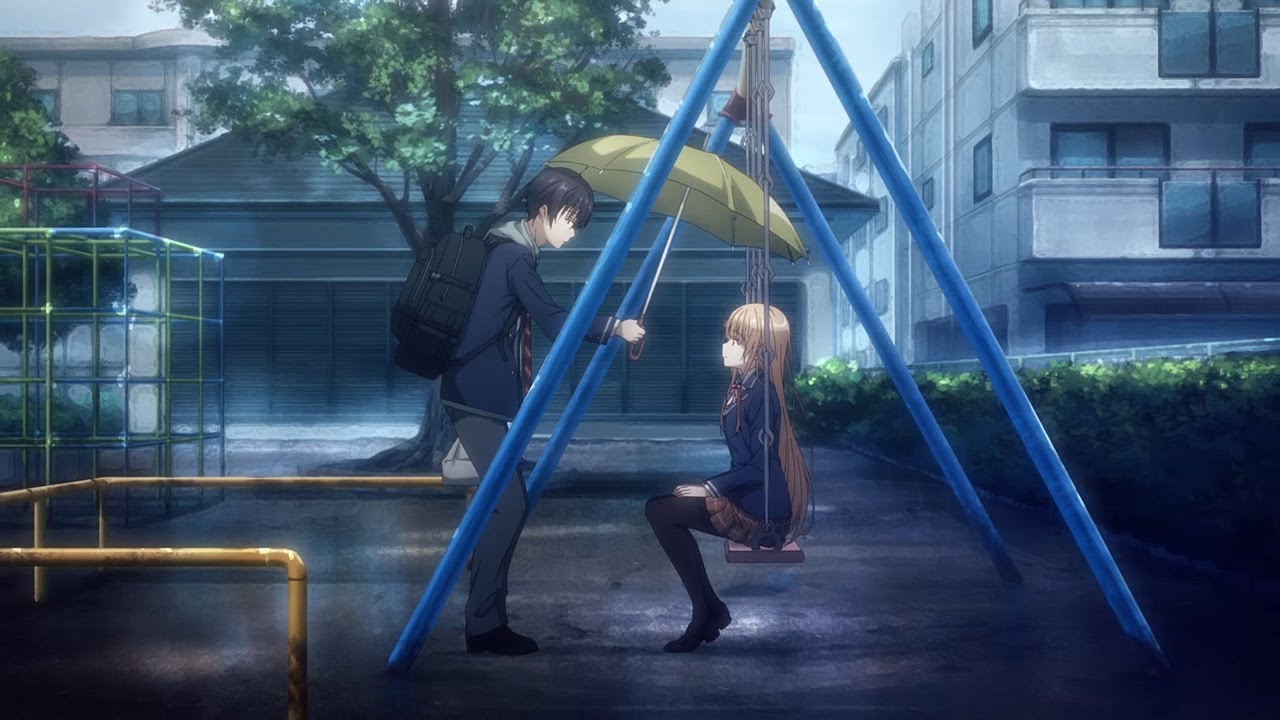 Amane first meet his Angel Girlfriend under rain | The Angel Next Door Spoils Me Rotten Episode 1