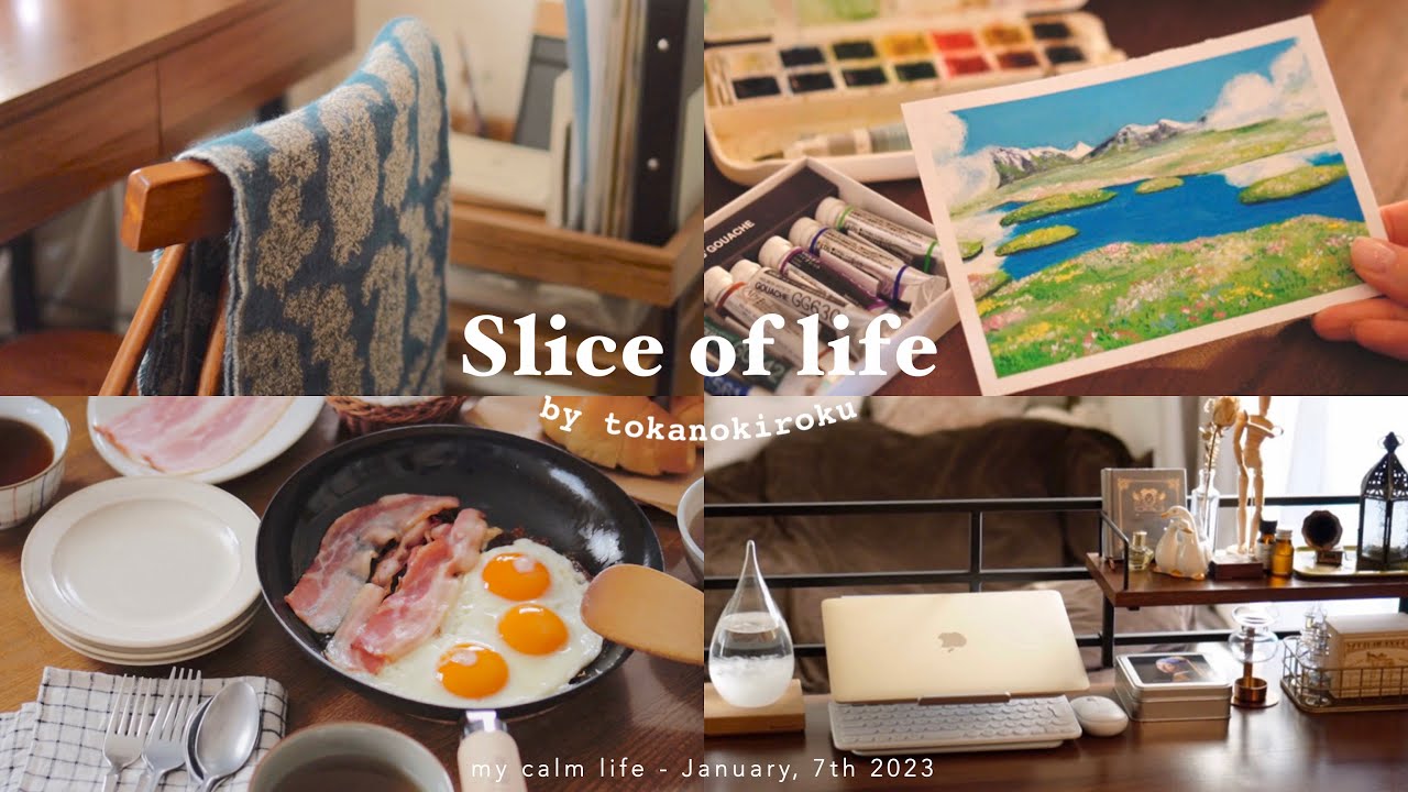 doing only what I love my days off🍳🎨｜Howl's Moving Castle, desk makeover, drawing etc.｜art vlog