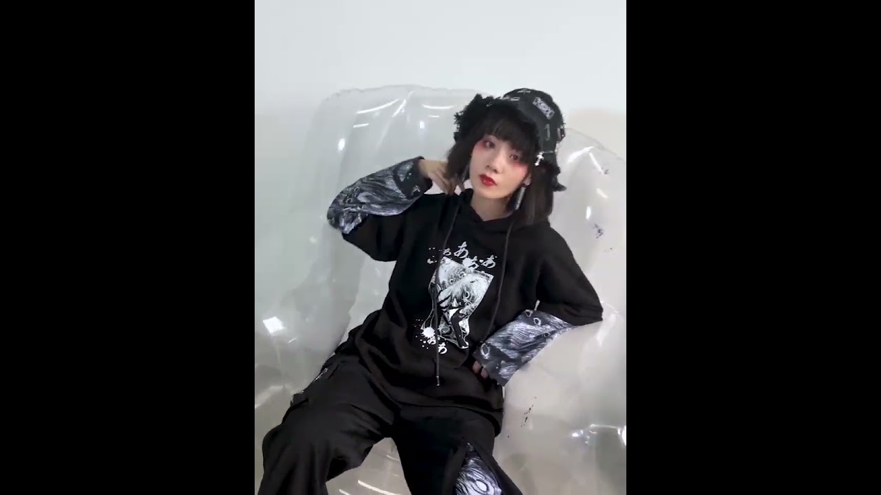 天使と悪魔 サブカル系 古怪舎 病み可愛い 長袖 フェイクツーピース 伊藤潤二 コラボ モデル 地雷系