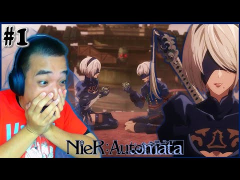 "MY GODDESS 2B HAS ARRIVED!!!!" | NieR Automata Ver1.1a Episode 1 REACTION [ニーア オートマタ 1話 海外の反応]