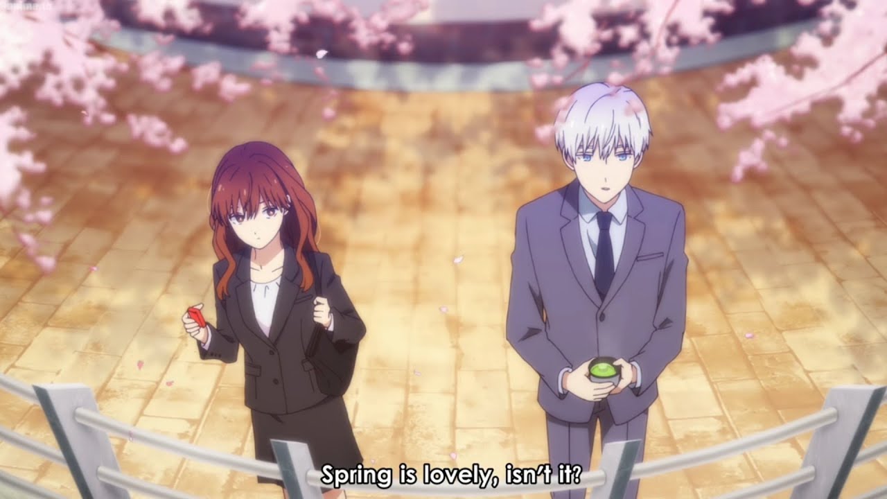 Fuyutsuki & Himuro's first meeting under Cherry Blossom 🌸💖~ Ice Guy & His Cool Female Colleague EP 1