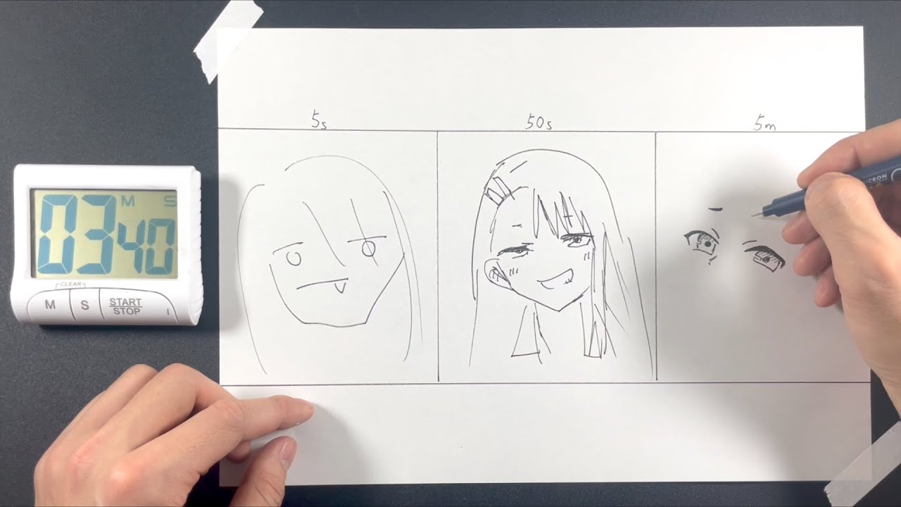 長瀞さんを5秒、50秒、5分で描いてみた！【いじらないで長瀞さん】