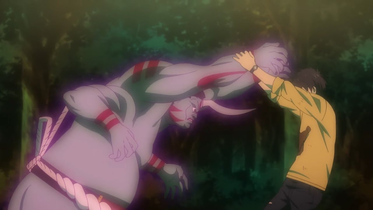 Kurou kills the sumo demon Ep 1 [ In/Spectre Season 2 虚構推理 ]