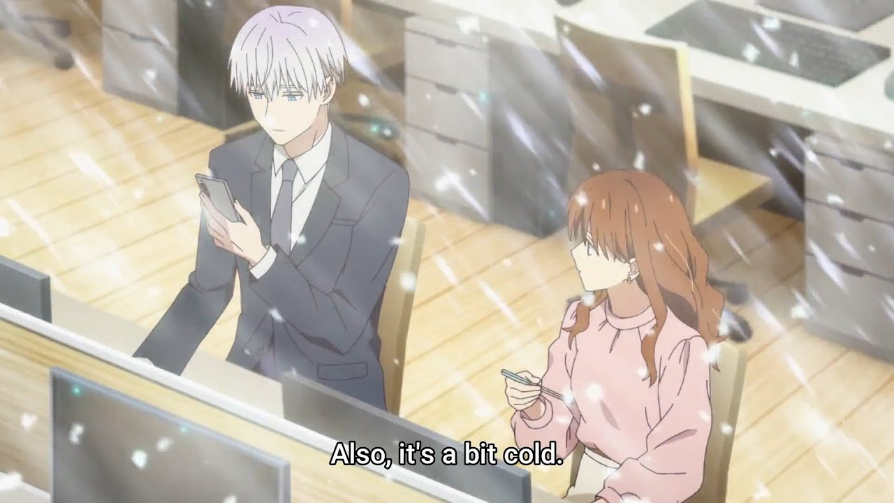 Fuyutsuki meets snow woman's Descendant Himuro | The Ice Guy and His Cool Female Colleague Episode 1