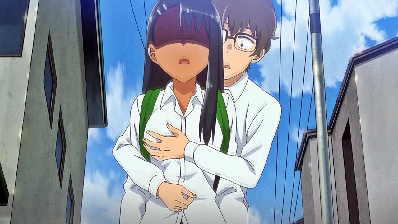 Senpai hugs Nagatoro touching her tits // Ijiranaide, Nagatoro-san 2nd Attack