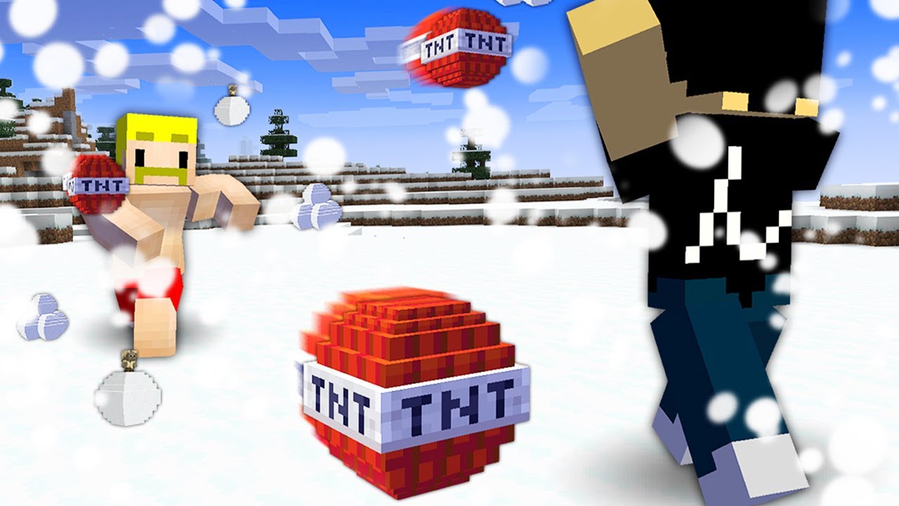 【マイクラ】雪合戦ができる世界でPvPバトル