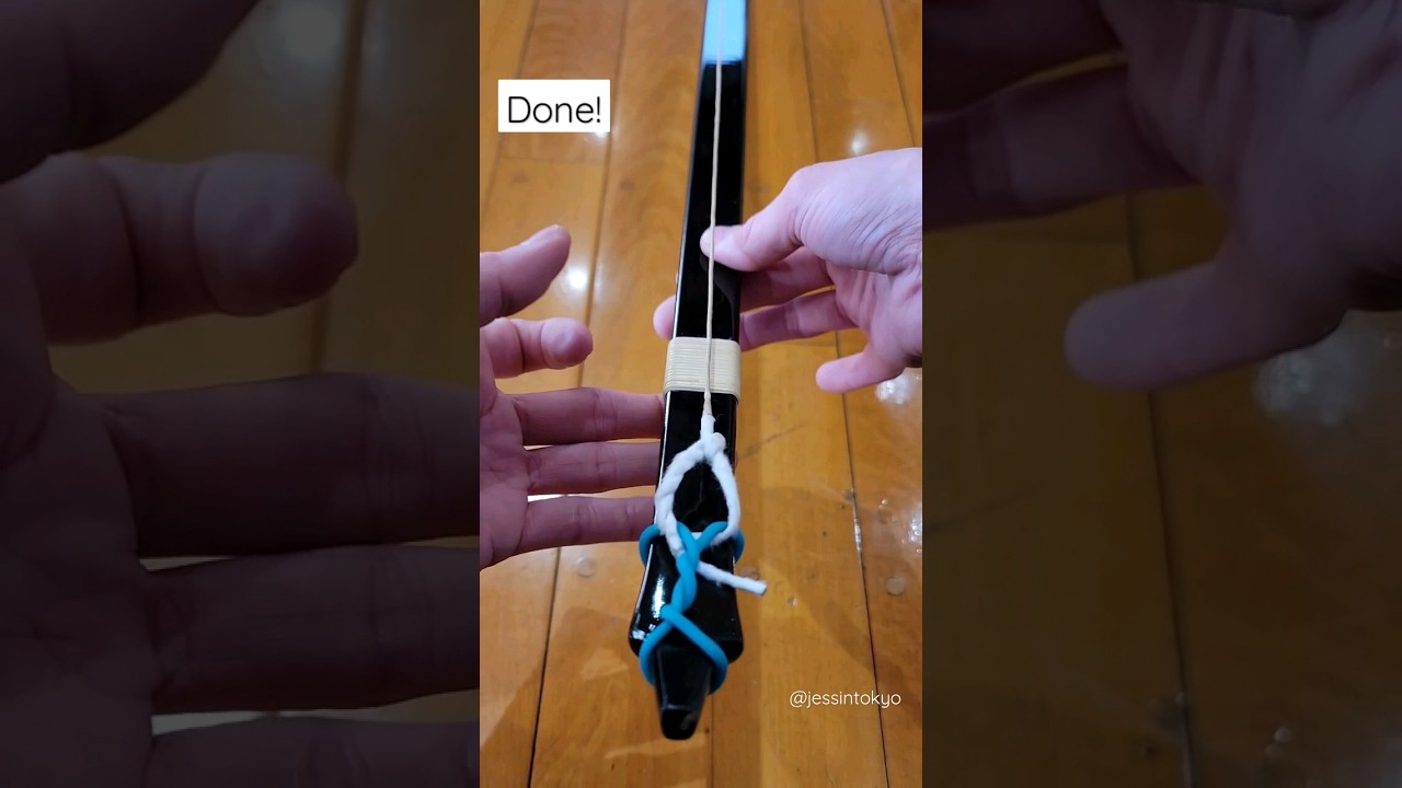 弓道 弦の収納 kyudo bow string technique #100均 #プチプラ 弓 #kyudo #archery #tsurune #弦 #ツルネ