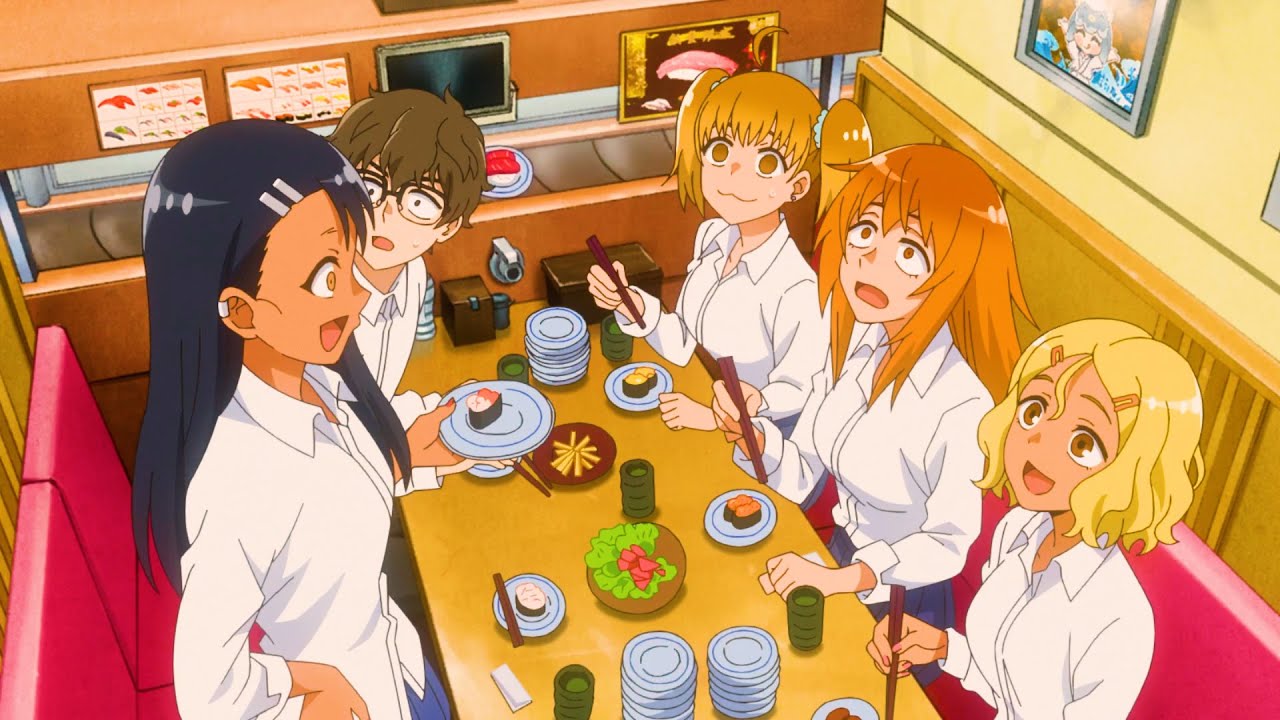 Senpai eats sushi with Nagatoro and friends ~ Don't Toy with Me, Miss Nagatoro Season 2 Episode 1