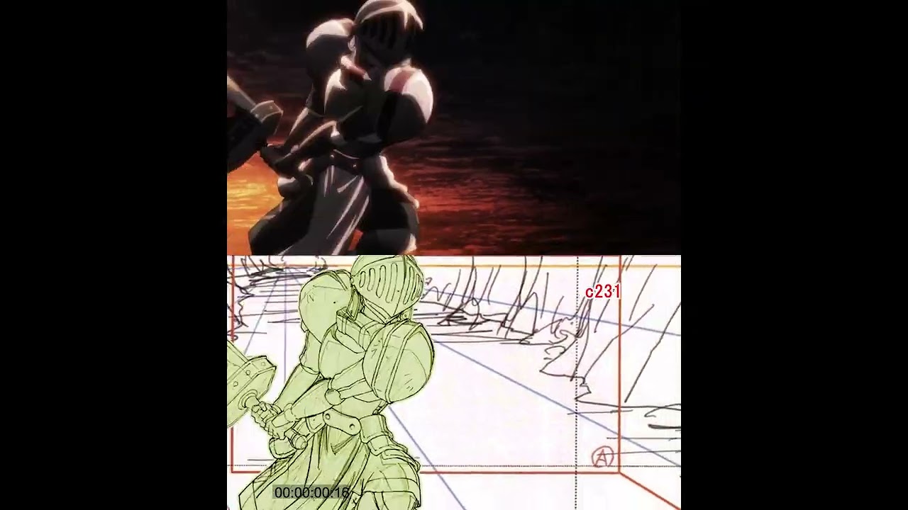 TVアニメ『便利屋斎藤さん、異世界に行く』線撮比較動画 第2話戦闘シーンより #木村良平 #ファイルーズあい #便利屋斎藤さん #anime #アニメ #声優