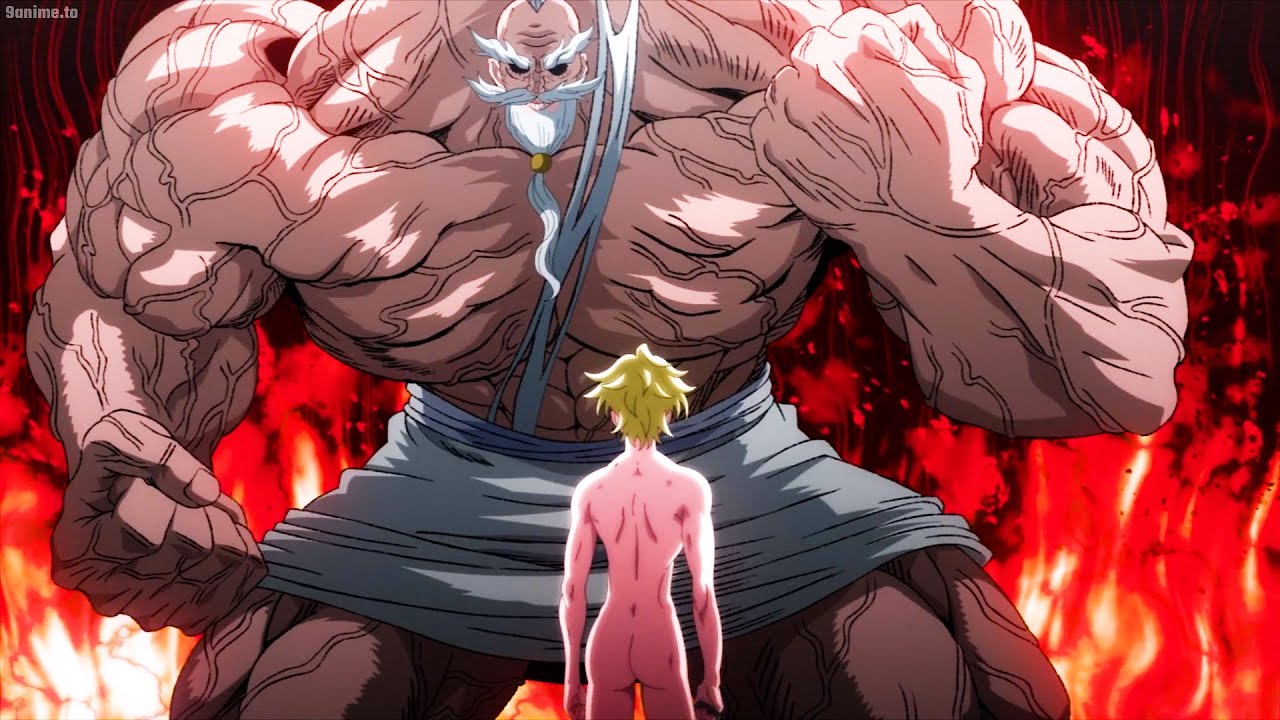 終末のワルキューレ - アダムは連続パンチでゼウスの頭を殴る, Adam hits Zeus on the head with a series of punches