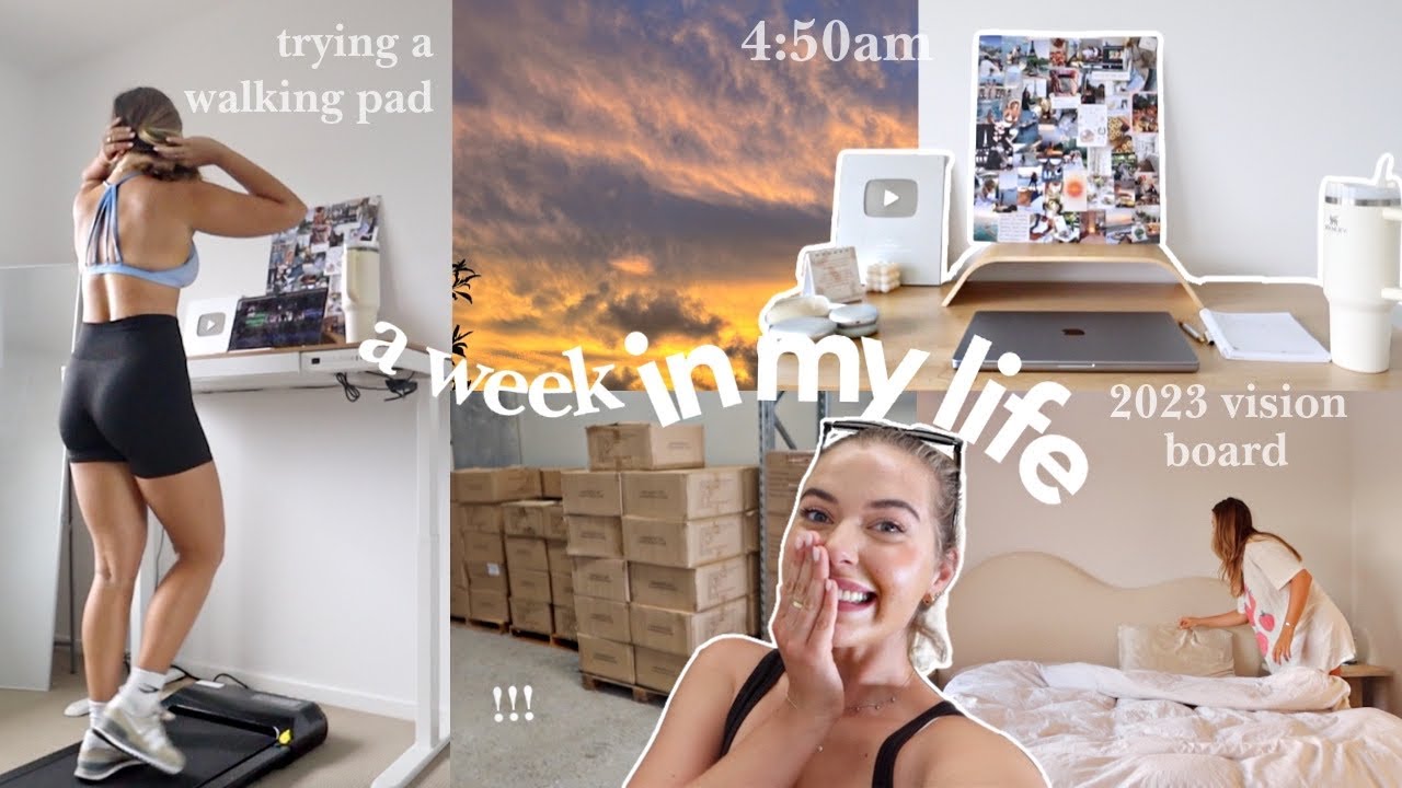 WEEKLY VLOG | making my 2023 vision board & trying a walking pad lol