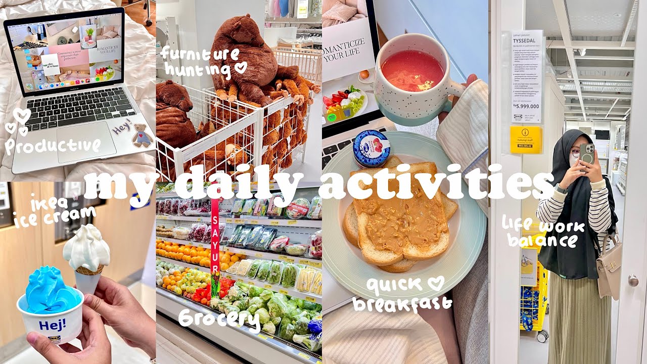 MY DAILY ACTIVITIES🌷💌ikea vlog,make smoothie,7AM productive day,life work balance,mini haul,grocery