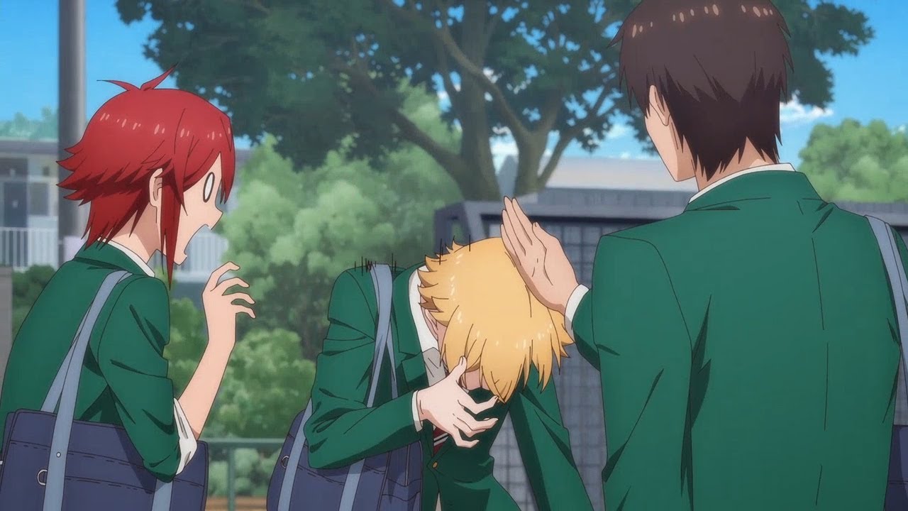 Junichirou hits Misaki on the head making Tomo angry Ep 3 [ Tomo-chan Is a Girl トモちゃんは女の子]