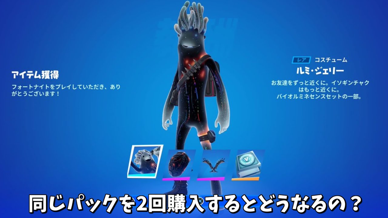 【フォートナイト】1回しか購入できないはずのパックをを2回購入するとどうなるの？