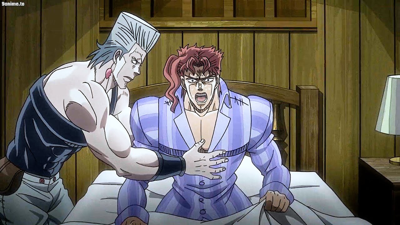 ジョジョ-ポルナレフがひどい悪夢に見舞われたとき、花京院はポルナレフを優しく世話します|Polnareff gently care for Kakyoin when he have nightmare