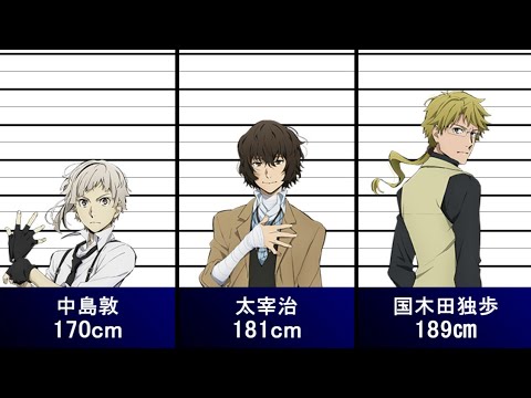 身長比較まとめ【文豪ストレイドッグス】