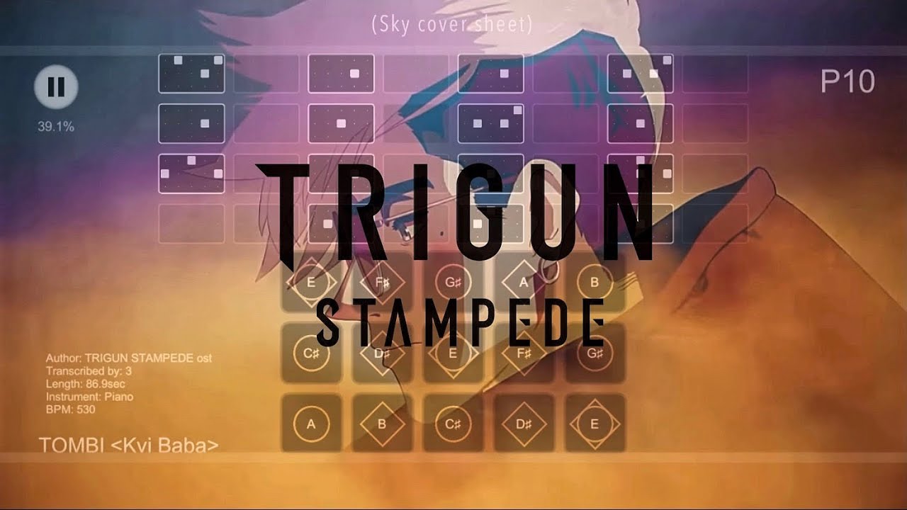 TOMBI -TRIGUN STAMPEDE op Kvi Baba- ﾉﾝｸﾚｼﾞｯﾄ cover Sky music sheet (Sky:Children of the Light)