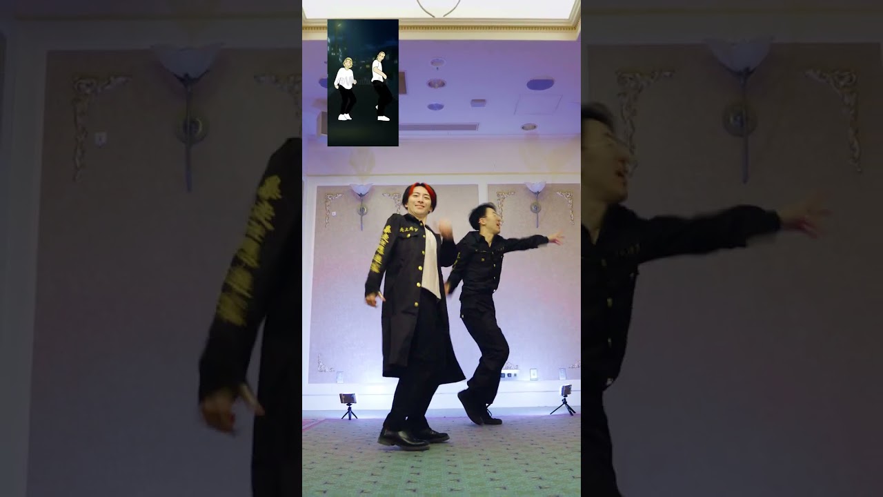 【アニメダンス】東京リベンジャーズのドラケン衣装買ったのに稀咲になってしまったアラサーと再現してみたよ