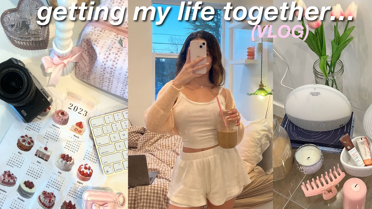getting my life together & RESET VLOG 🌱 lots of deep cleaning, productivity, + organizing my room!