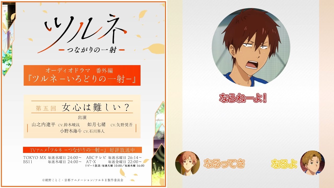 『ツルネ －つながりの一射－』番外編【オーディオドラマ】ツルネ －いろどりの一射－《第五回》「女心は難しい？」
