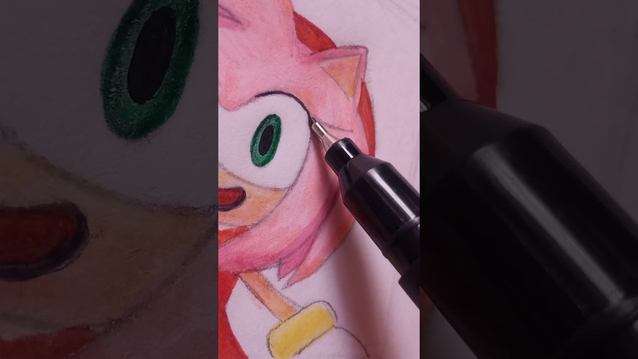 Sonic prime /dibujo Amy Rose🌺 drawing #shorts