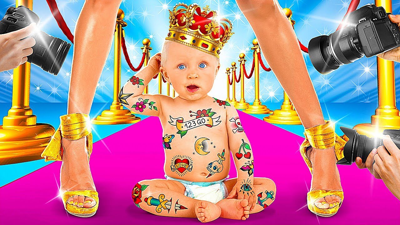 I WAS ADOPTED BY A BILLIONAIRE STAR || Poor in Rich Family! How To Become Popular by 123 GO! FOOD