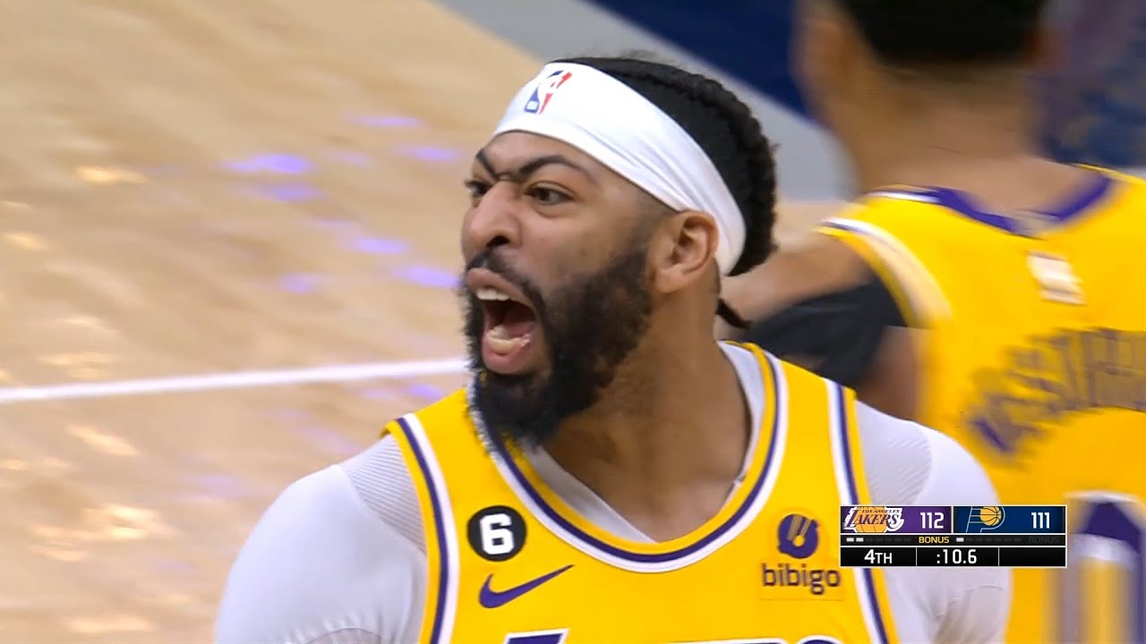 Anthony Davis lets Pacers crowd hear it after clutch shot and block 🗣️