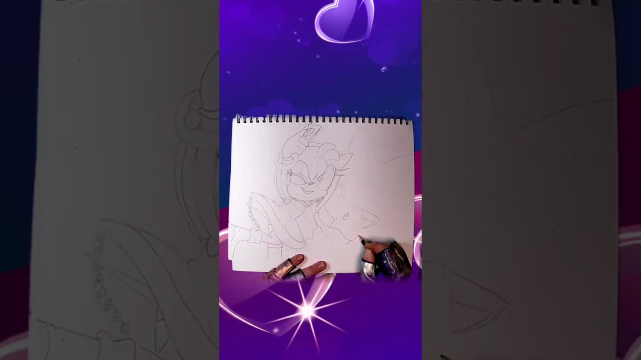 Sonic Prime - Drawing Amy Rose, Blaze, and Rouge 💖♥💘 #shorts