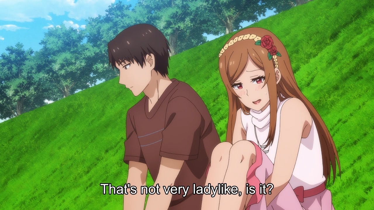 Tomo shyly wears a skirt next to Junichirou Ep 6 Tomo-chan Is a Girl トモちゃんは女の子！