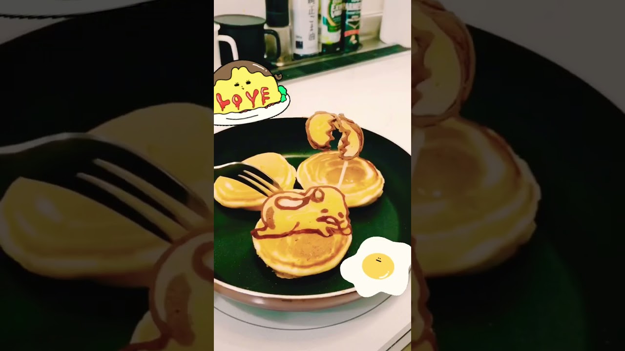 【#ぐでたま #キャラパンケーキ 】#パンケーキ #パンケーキアート #ホットケーキ #サンリオ #作ってみた #簡単 #お絵描き #pancakeart #pancakeartchallenge
