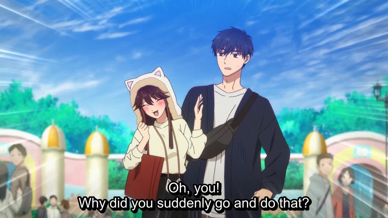 Fuyutsuki is shy when Himuro says sweet words to her Ep6 The Ice Guy and His Cool Female Colleague