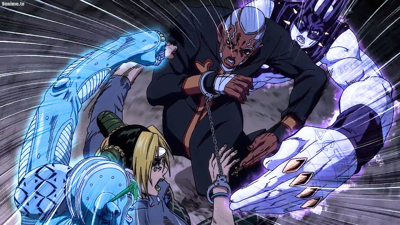 ジョジョ-ストーン・フリーがスタープラチナからの力を継承するため徐倫はプッチを簡単に打ち負か|Jolyne vs Pucci as S.F inherit power of Star Platinum