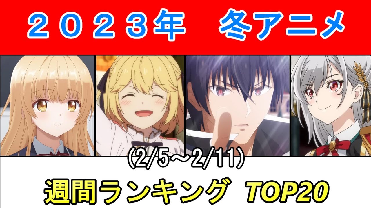 【週間ランキング 2/5～2/11】冬アニメTOP20！！