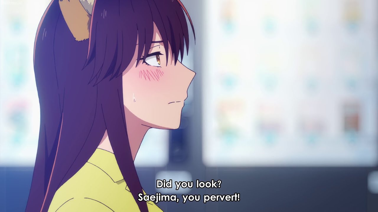 Saejima-kun saw Komori-san's pantsu | 氷属性男子とクールな同僚女子