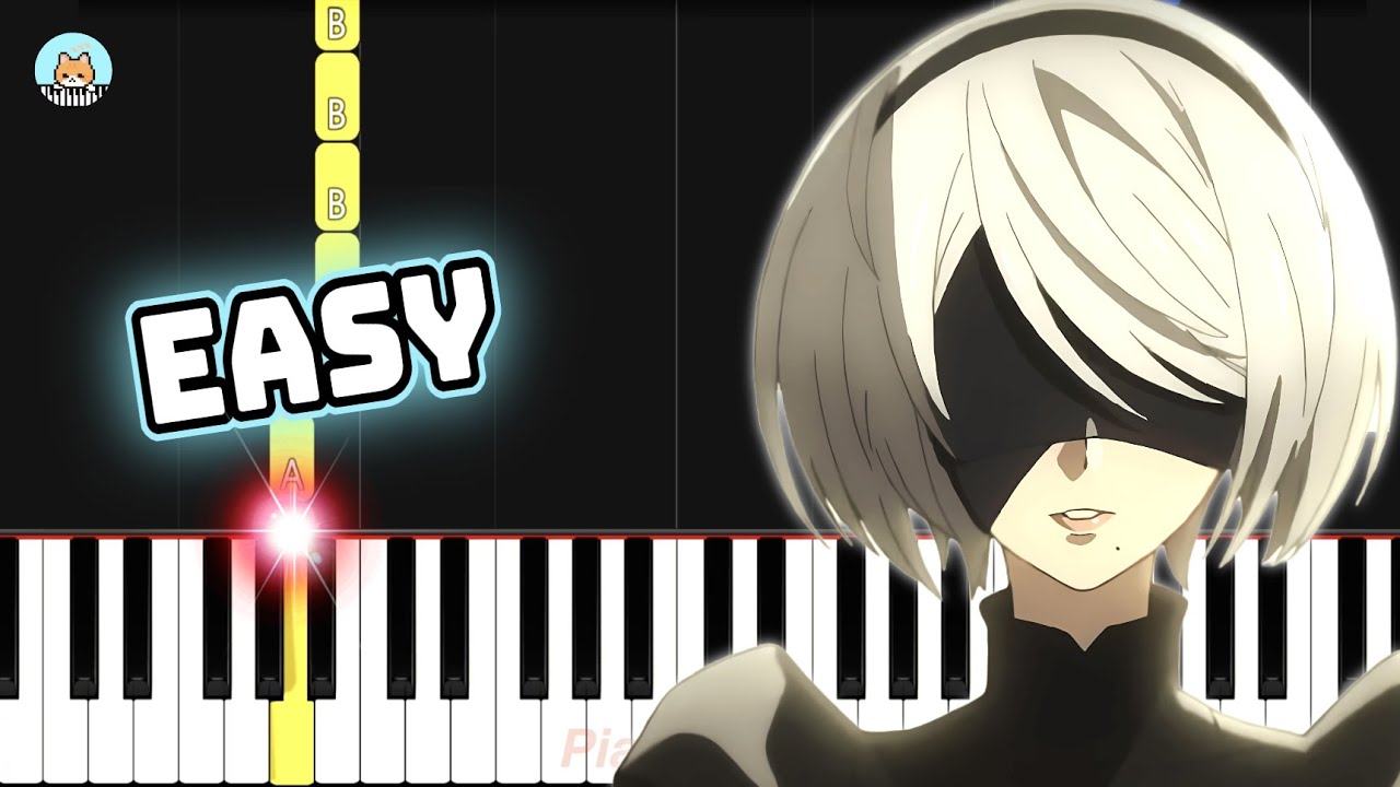 NieR:Automata Ver1.1a ED - "Antinomy" - EASY Piano Tutorial & Sheet Music