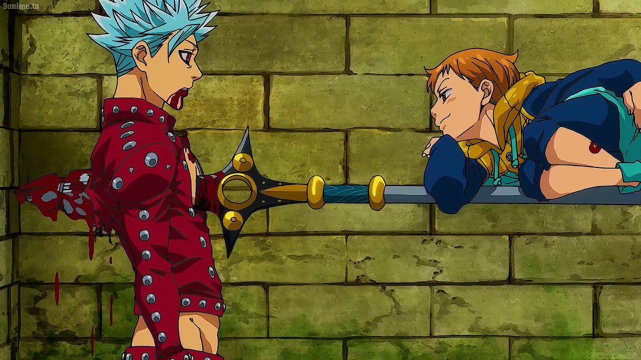 七つの大罪 |キングが登場していきなりバンの胸に穴をあけ, King suddenly appeared and punctured Ban's chest