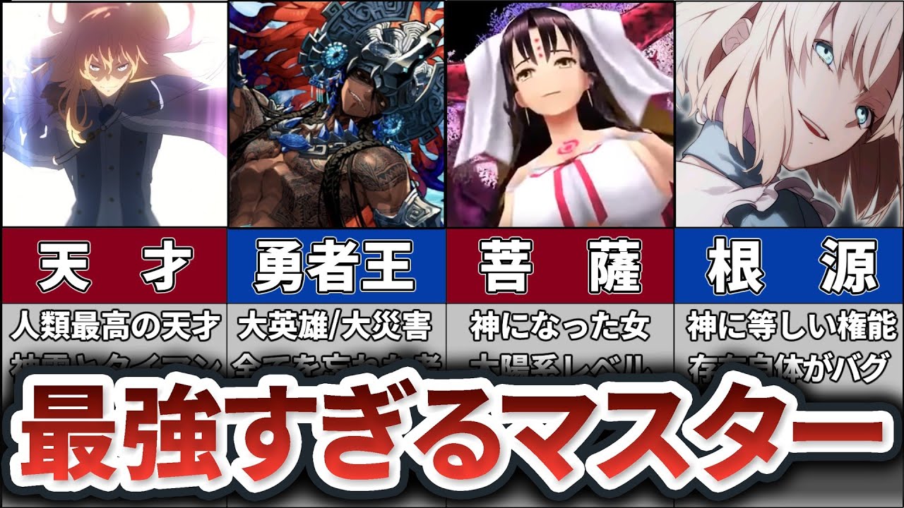 【fate】最強マスターランキング  リメイク【TYPE-MOON】