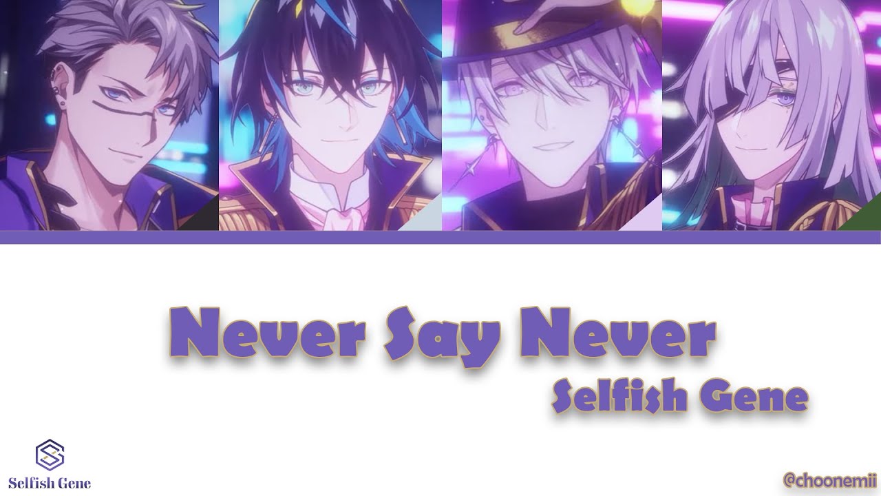 Selfish Gene「Never Say Never」[Technoroid Color Coded Lyrics KAN/ROM/ENG]