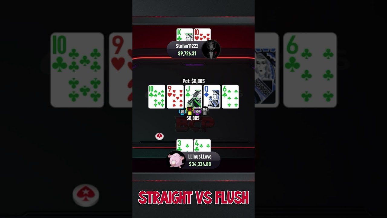 Lucky RIVER Card?! LLinusLLove Vs Stefan11222 High Stakes Poker #shorts