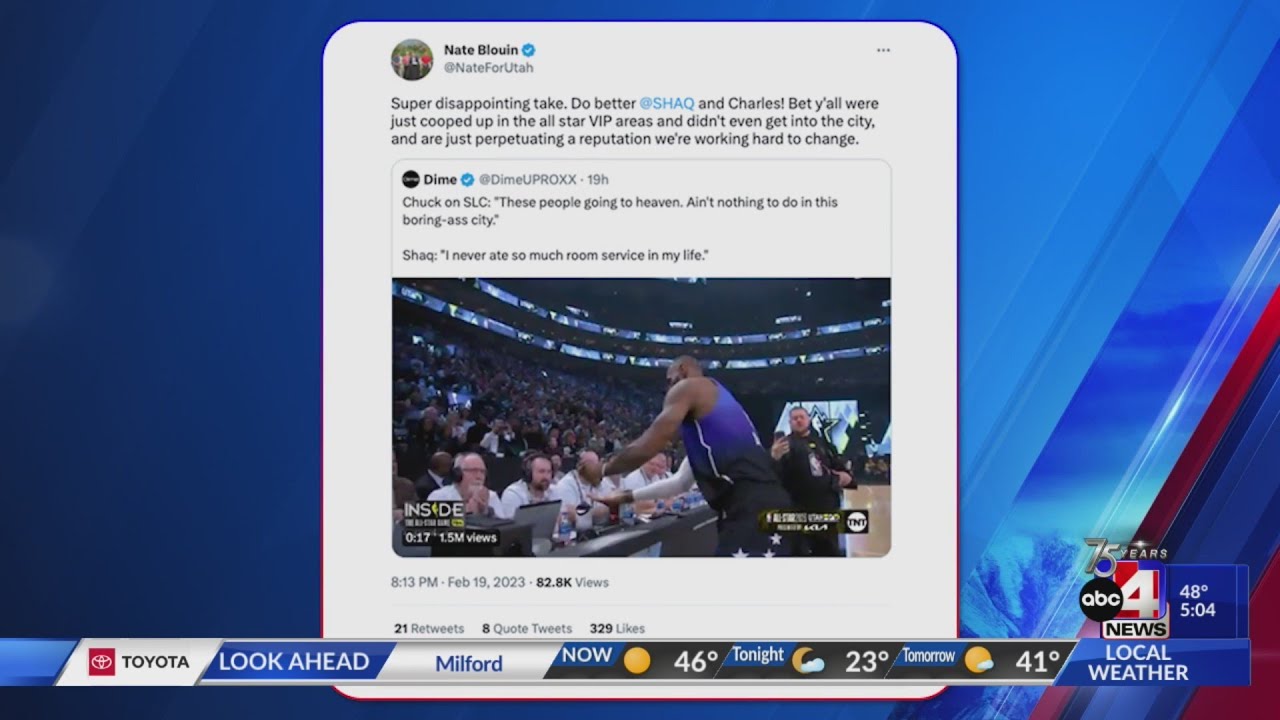 Charles Barkley and Shaquille O’Neal Call Salt Lake City ‘Boring’ During NBA All-Star Game