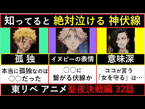 【東京卍リベンジャーズ】知ってると この後絶対泣ける伏線…聖夜決戦編 第32話 徹底解説！【考察】※ネタバレ注意