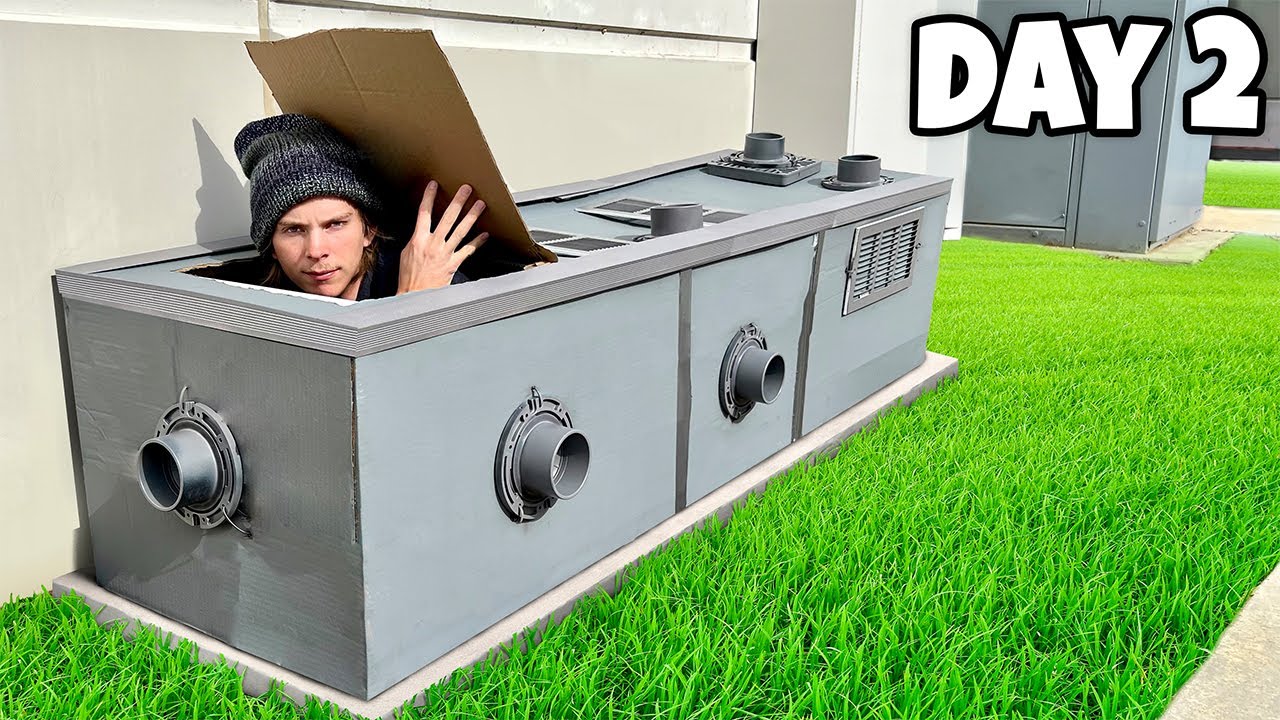 Hiding in Stealth Shelters for 100 Hours - Day 2