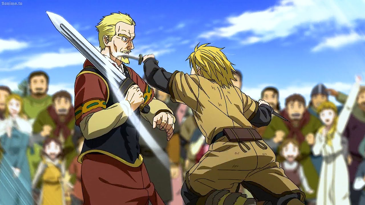 「ヴィンランド・サガ」Thorfinn vs Thorkell,Thorkell is surprised to realize that Thorfinn is Thors's son