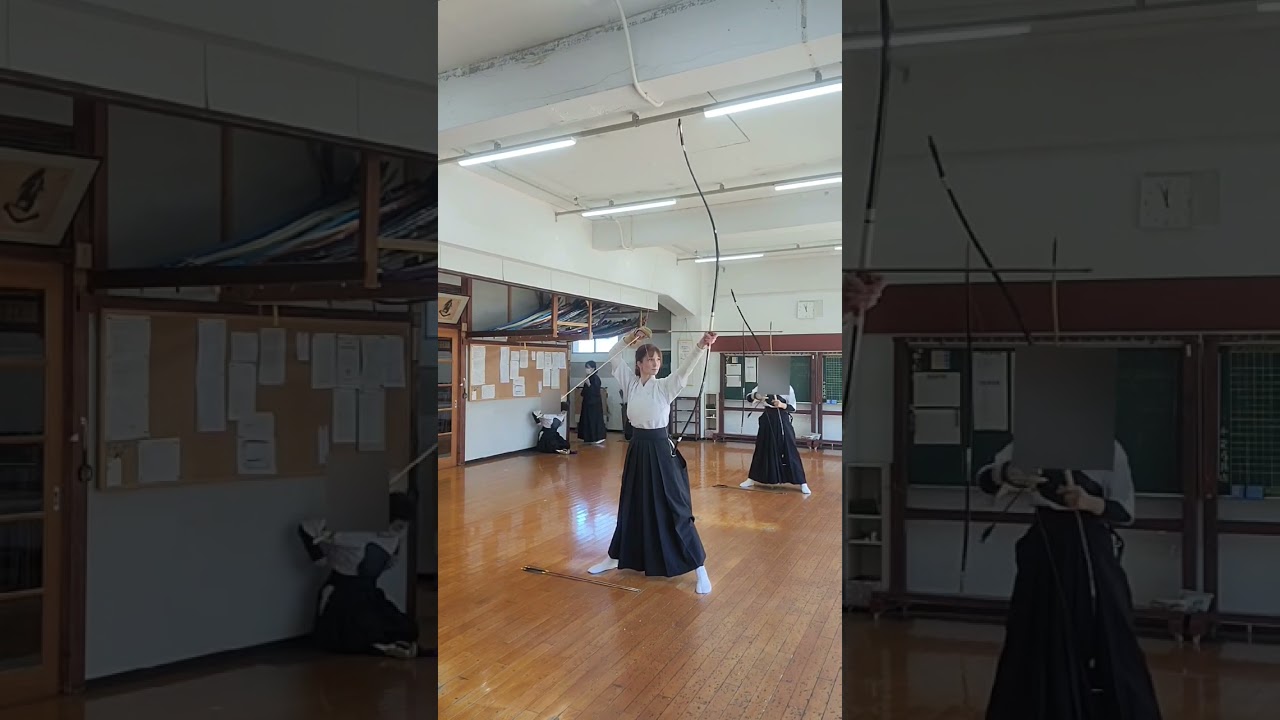Kyudo: the Japanese martial art of archery🏹 #kyudo #tsurune #ツルネ #longbow #archery #Japan