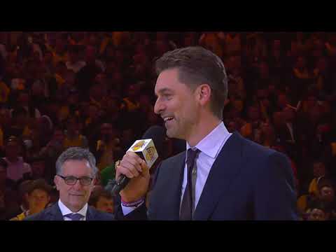 Pau Gasol Gets Laker Jersey Retired | Full Speech