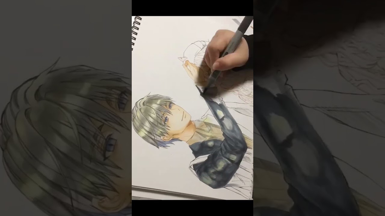 #氷属性男子とクールな同僚女子 #冬月さん #氷室くん #イラスト #fanart #描いてみた #絵描き #sketch #painter #copic #artwork #アナログイラスト