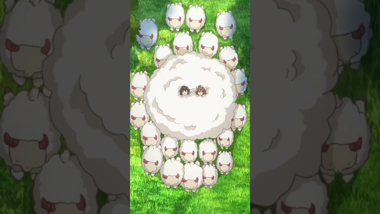 羊に運ばれるメイプルとサリー―『痛いのは嫌なので防御力に極振りしたいと思います。2』第7話ハイライト #shorts